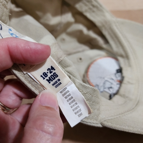 Old Navy Tan and Orange Football helmet hat for baby Size 18-24 mo - Picture 4 of 6